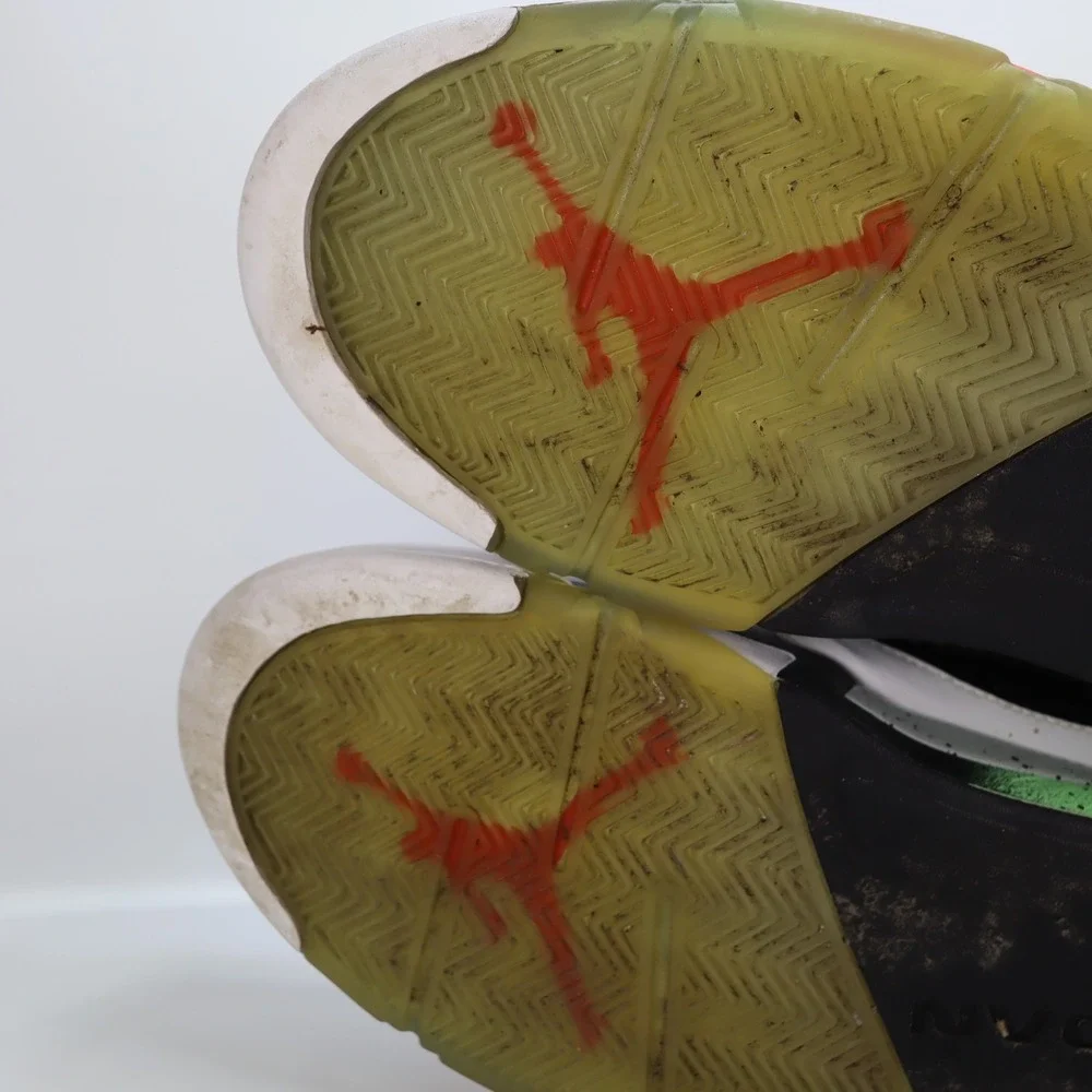 Nike Air Jordan 5 Retro Pro Stars White Green Men's Shoes Sneakers Size 11.5‎